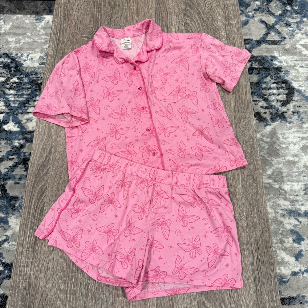 Cat & Jack Pink Butterfly Pajama Set